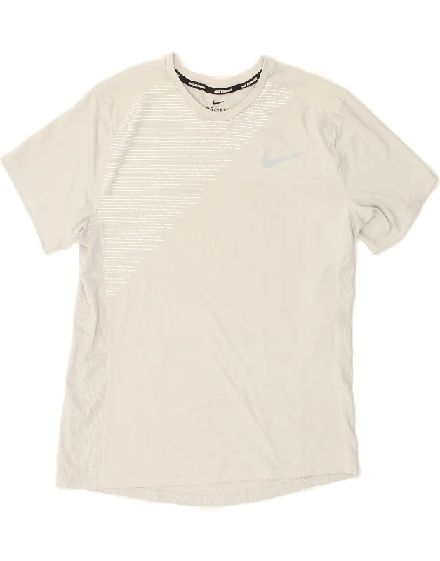 NIKE Womens Dri Fit T-Shirt Top UK 14 Medium Grey Polyester Fashionable Trendy Casual NIKE Womens Dri Fit T-Shirt Top UK 14 Medium Grey Polyester Fashionable Trendy Casual