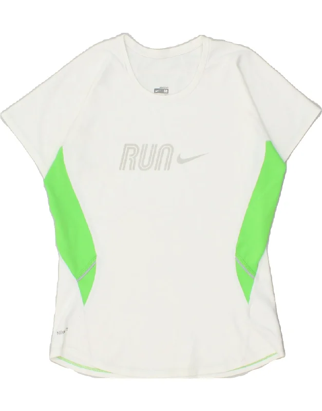 NIKE Womens Graphic T-Shirt Top UK 10/12 Medium White Colourblock Rayon Velvet Corduroy NIKE Womens Graphic T-Shirt Top UK 10/12 Medium White Colourblock Rayon Velvet Corduroy