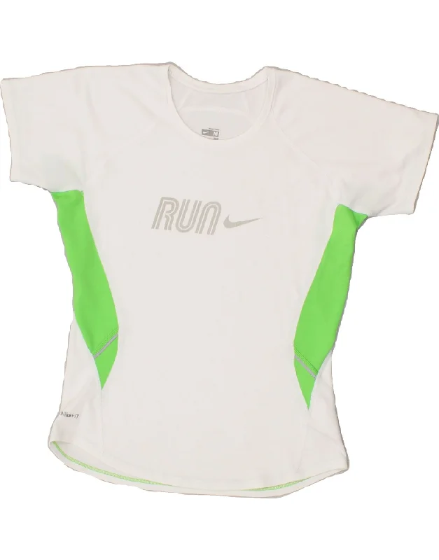 NIKE Womens Running Graphic T-Shirt Top UK 14 Medium White Colourblock Lace Blend Ribbed Blend Corduroy Blend NIKE Womens Running Graphic T-Shirt Top UK 14 Medium White Colourblock Lace Blend Ribbed Blend Corduroy Blend