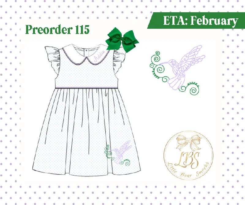 PO115 HUMMINGBIRD DRESS