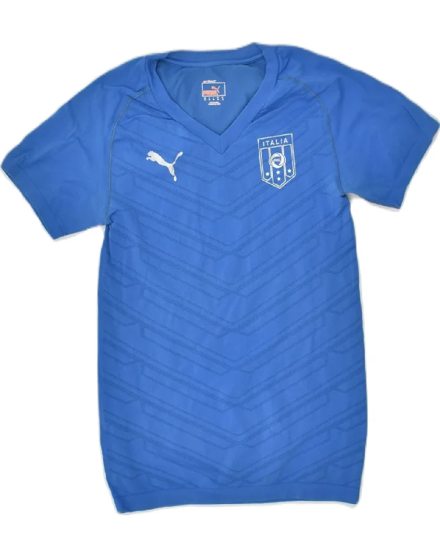 PUMA Womens Italia Slim Graphic T-Shirt Top UK 18 XL Blue Mesh Fabric Canvas Fabric Denim Fabric PUMA Womens Italia Slim Graphic T-Shirt Top UK 18 XL Blue Mesh Fabric Canvas Fabric Denim Fabric