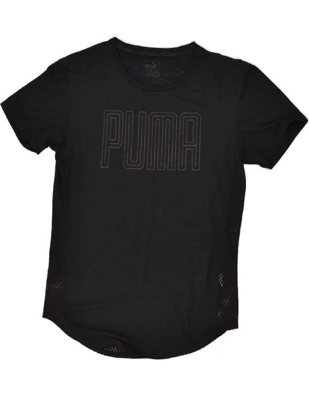 PUMA Womens Oversized Graphic T-Shirt Top UK 10 Small Black Print Jacquard Patchwork PUMA Womens Oversized Graphic T-Shirt Top UK 10 Small Black Print Jacquard Patchwork
