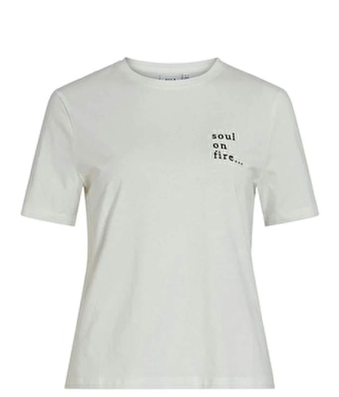 SOUL TEE WHITE Mesh Blend Leather Blend Suede Blend