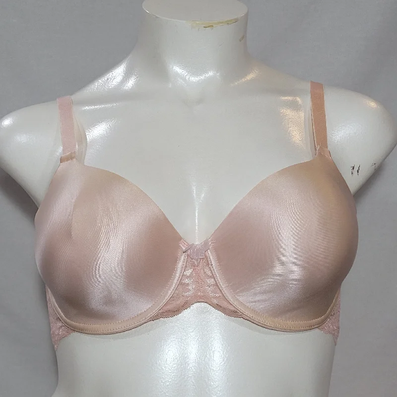 Whimsy by Lunaire 27911 Santa Rosa Lace Trimmed T-Shirt Underwire Bra 38D Pink Fleece Fabric Down Fabric Feather Fabric