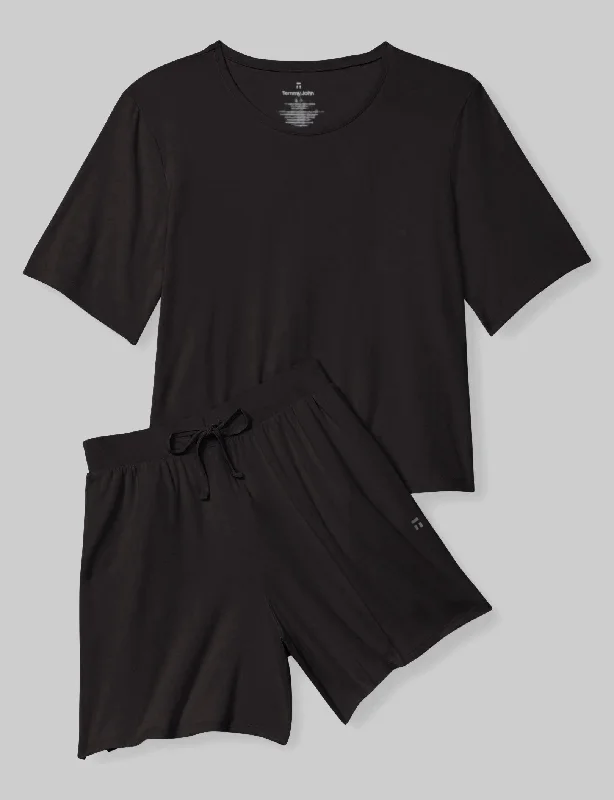 Women’s Power Nap Tee & Short Set Zippered Front Buttoned Front Snap Front
