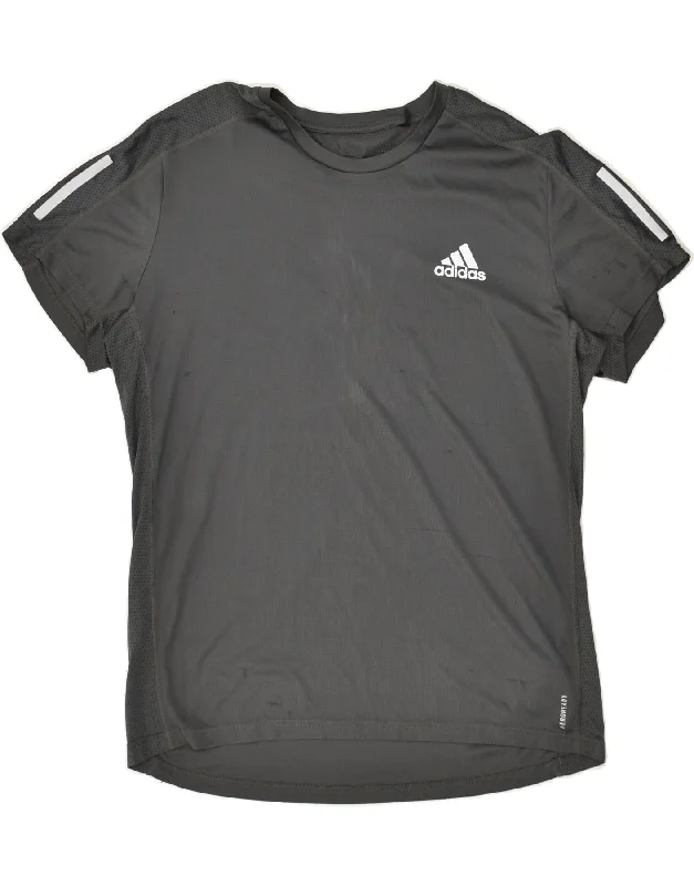 ADIDAS Womens Aeroready T-Shirt Top UK 14 Medium Grey Polyester Anti-Pilling Machine Wash Handmade ADIDAS Womens Aeroready T-Shirt Top UK 14 Medium Grey Polyester Anti-Pilling Machine Wash Handmade