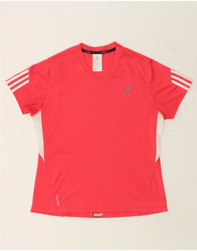 ADIDAS Womens Graphic T-Shirt Top UK 16 Large Pink Colourblock Polyester Spandex Blend Rayon Blend Denim Blend ADIDAS Womens Graphic T-Shirt Top UK 16 Large Pink Colourblock Polyester Spandex Blend Rayon Blend Denim Blend