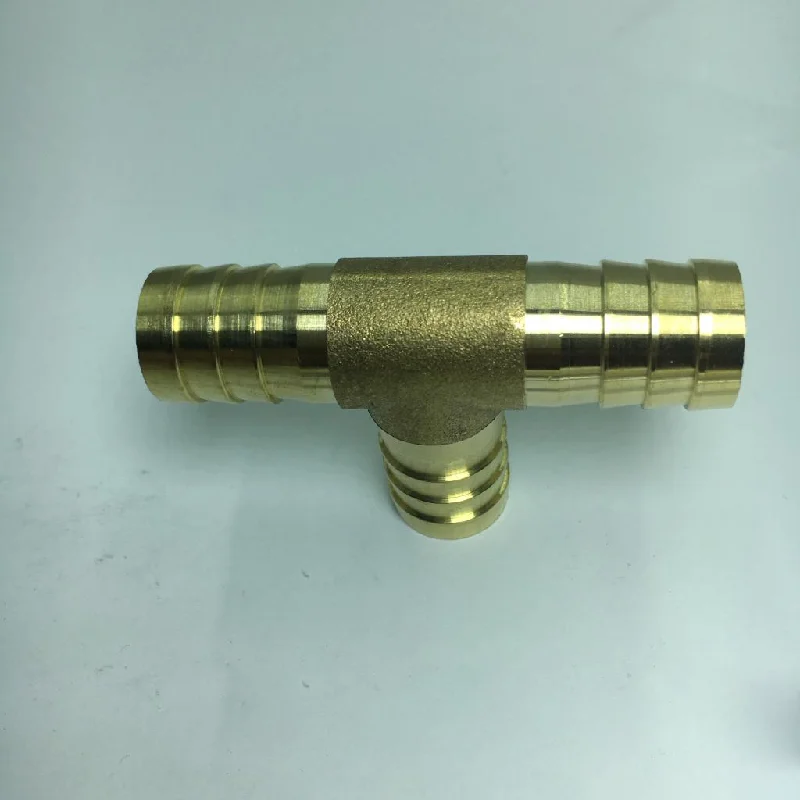 Max Brass Thread T Shaped Equal Tee Connectors Adapters 14mm Ribbed Striped Patterned Max Brass Thread T Shaped Equal Tee Connectors Adapters 14mm Ribbed Striped Patterned