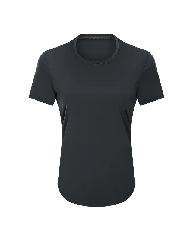 Fearless Club Brave Tee - Black Thin T-Shirt Open Front Quick Dry