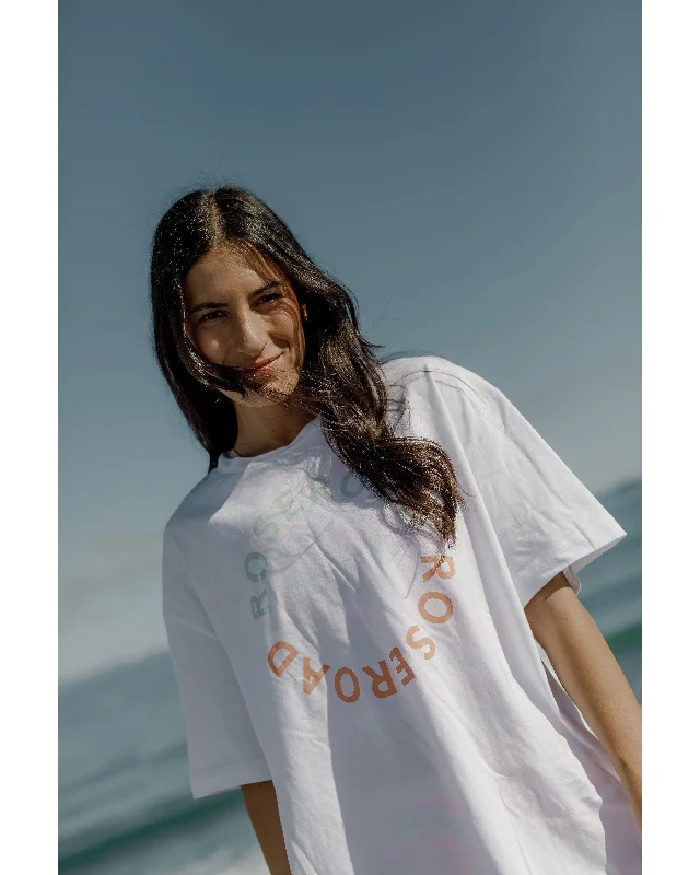 Rose Road Arizona Tee - White with Seafoam Circular Print Houndstooth Herringbone Solid Rose Road Arizona Tee - White with Seafoam Circular Print Houndstooth Herringbone Solid