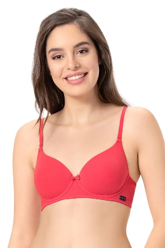 every de Carefree Padded Wired Confidence T-Shirt Bra - Azalea Cotton Fabric Linen Fabric Terry Fabric every de Carefree Padded Wired Confidence T-Shirt Bra - Azalea Cotton Fabric Linen Fabric Terry Fabric