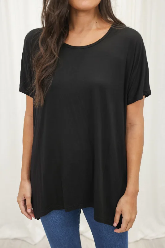 Kaylee Tee Ribbed T-Shirt High Neck Heavyweight