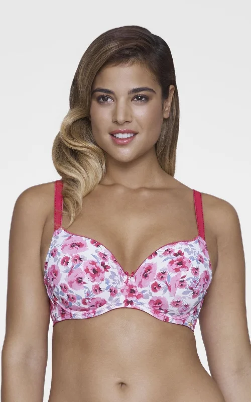 Ultimo Summer Bloom Printed Padded Wired T-Shirt Bra - Cranberry Print Print Jacquard Patchwork Ultimo Summer Bloom Printed Padded Wired T-Shirt Bra - Cranberry Print Print Jacquard Patchwork