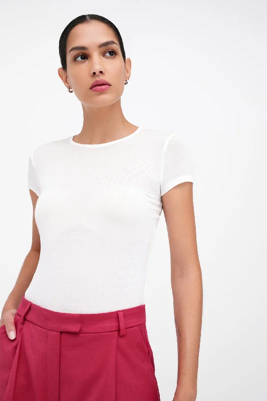 Sara Tee Zippered Buttoned Snapped