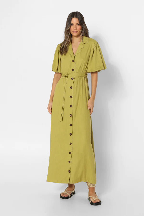 ELIA MAXI DRESS - Kiwi Elegant Sleeveless Maxi Dress