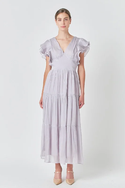 Open Back Maxi Dress Fashionable Asymmetrical Maxi Dress
