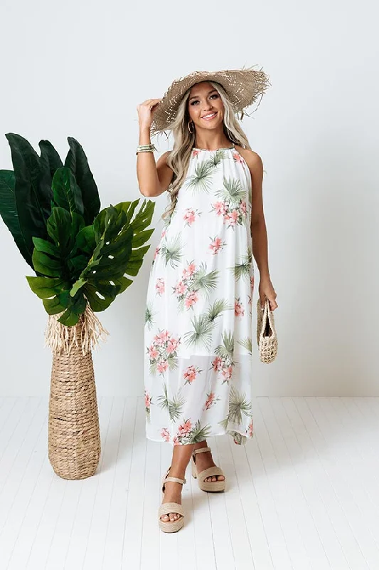 Parisian Countryside Floral Maxi Dress Trendy Short Sleeve Maxi Dress