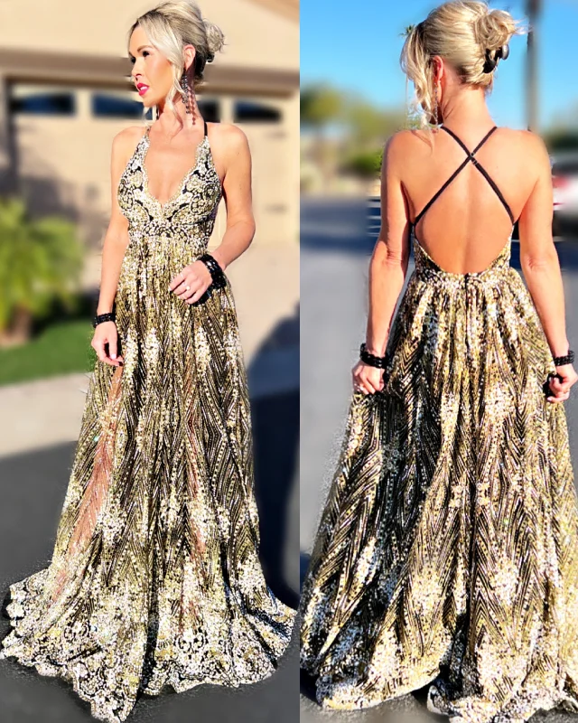 Sequin Stunner Maxi Dress Stylish Long Sleeve Maxi Dress