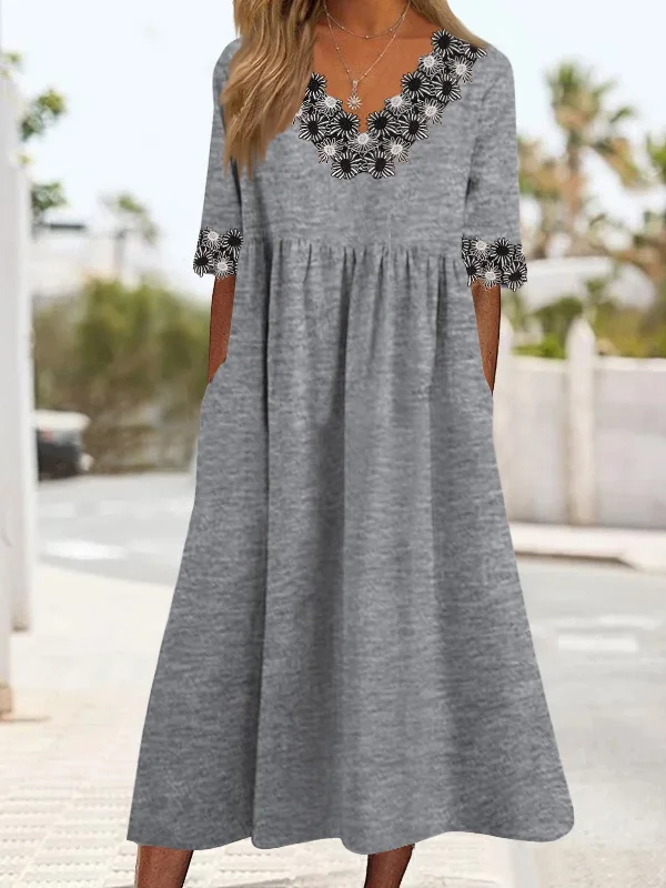 Women's Dresses Casual V-Neck Lace Short Sleeve Maxi Dress Fashionable High-Waist Maxi Dress Women's Dresses Casual V-Neck Lace Short Sleeve Maxi Dress Fashionable High-Waist Maxi Dress