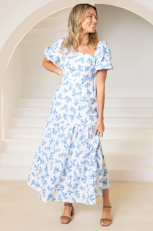 ZIMI MAXI DRESS - Print Cozy Ribbed Maxi Dress
