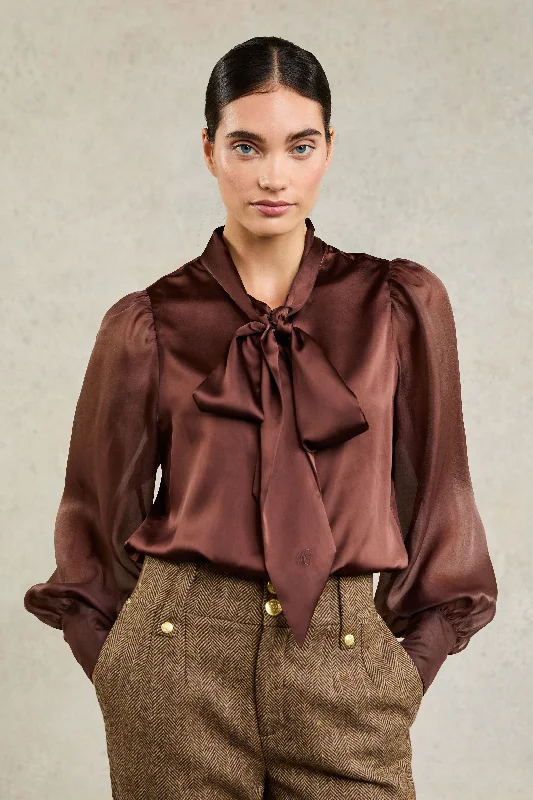 Ariella Blouse (Chocolate) Modern Work Blouse