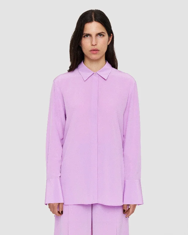 BOLD BLOUSE / BEGONIA PINK Satin Long Blouse
