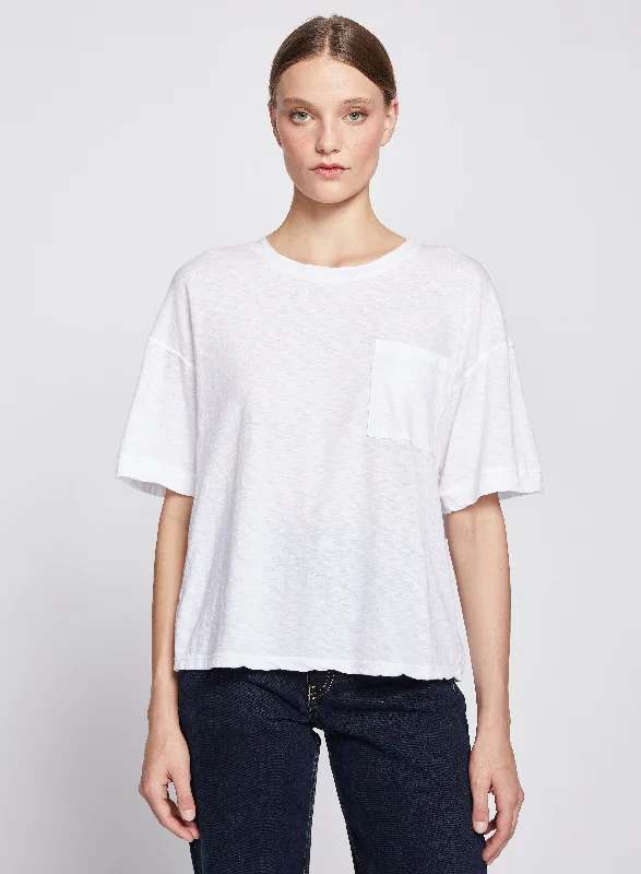 Boyfriend Pocket Tee in White