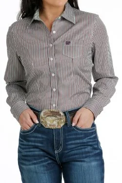 Cinch Tencel Stripe Button Down Western Shirt