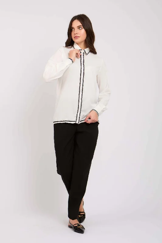 Blouse Elegant Semi-Sheer Blouse