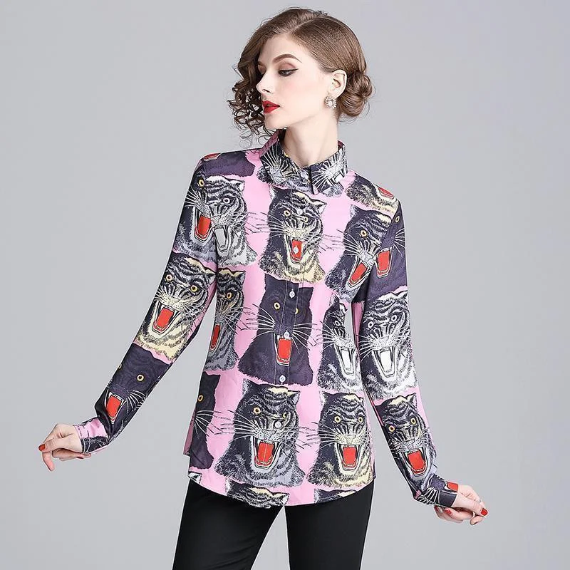 Feeling Wild Silk Blouse Double-Layered Blouse