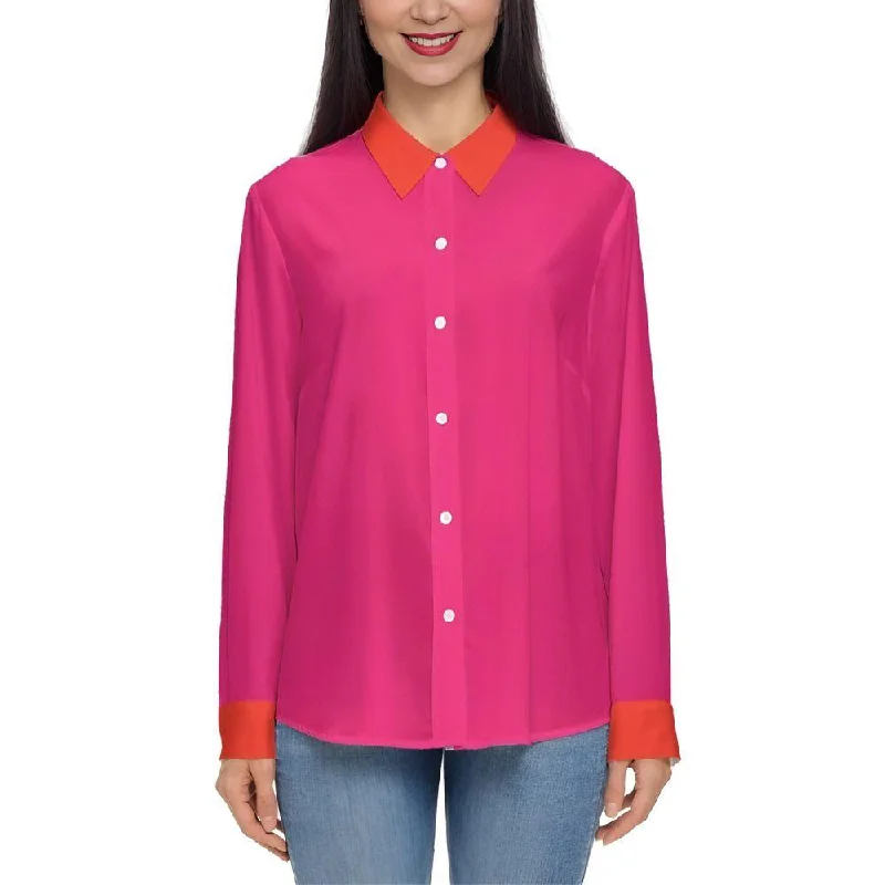 Munich Cerise Red Long Sleeve Button Up Shirt - Airline Series