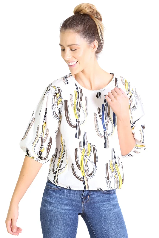 Go West Blouse Ivory Collared Satin Blouse