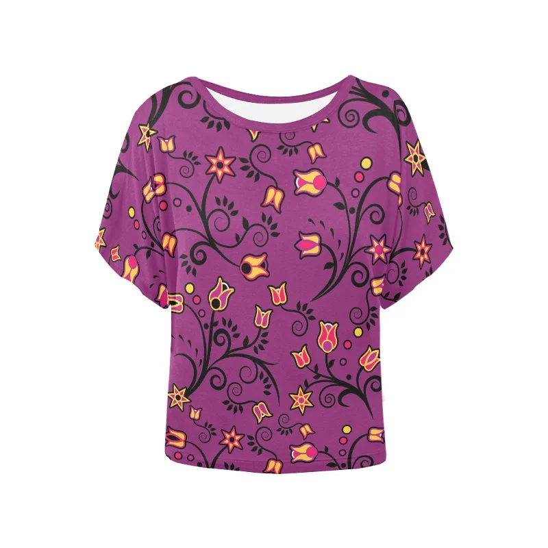 Lollipop Star Women's Batwing-Sleeved Blouse T shirt Classic Minimalist Blouse