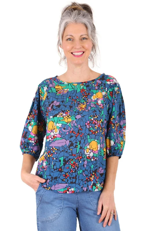 Luminance Blouse in Seersucker Chic Off-Shoulder Blouse
