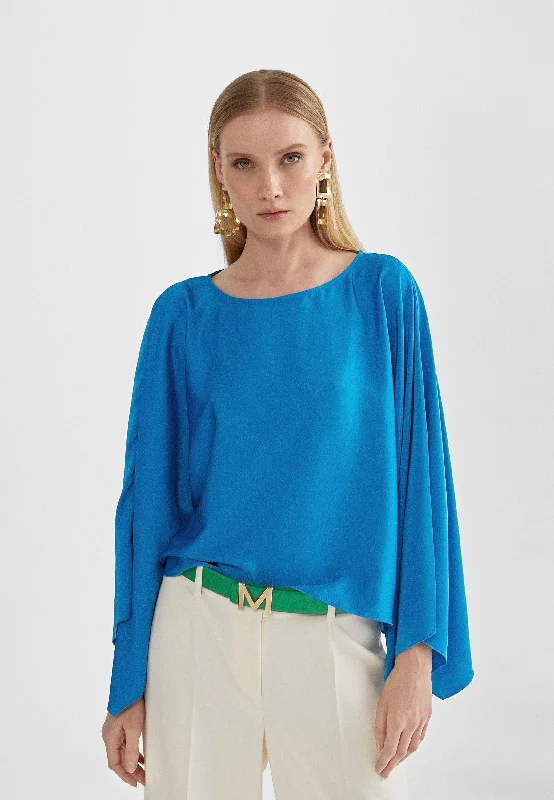 Blouse-style cape Textured Cotton Blouse