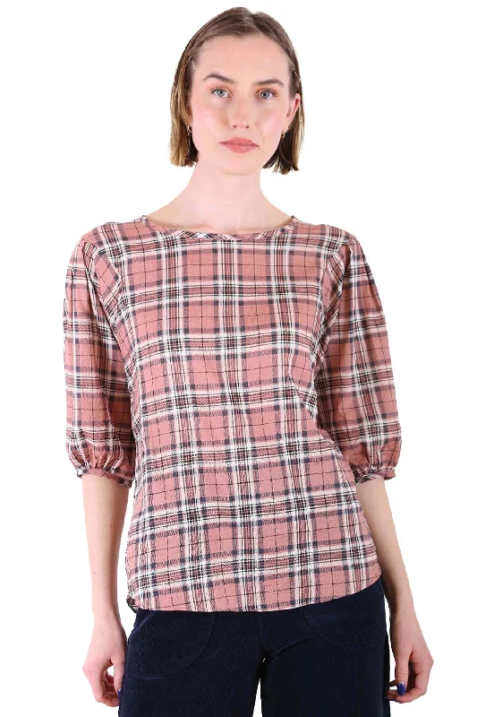 Picnic Blouse Pink Puff Sleeve Blouse