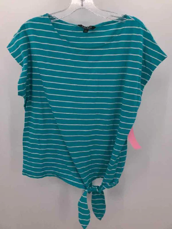 Pre-Owned Ralph Lauren Blue Size Large Stripe T-shirt