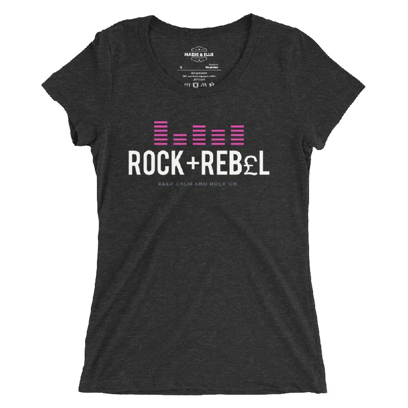 Rock+Reb£llion EQ Fucsia Women's Tri-Blend Slim Fit T-Shirt