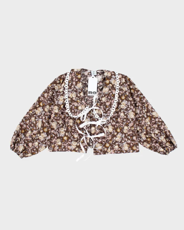 Rokit Originals Heather Blouse - M Casual Relaxed Fit Blouse