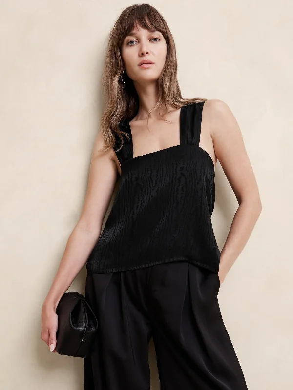 Silky Twist-Front Halter Blouse Balloon Sleeve Blouse