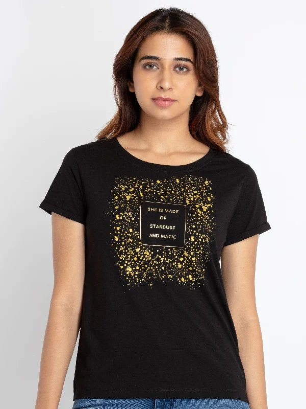 Womens Printed Round Neck T-shirt