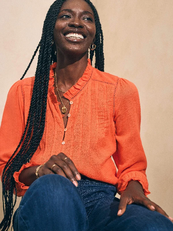 Willa Blouse - Emberglow Lightweight Tunic Blouse