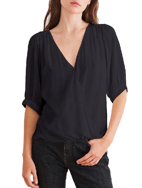 Willow Rayon Challis Blouse - VELVET Feminine Satin Blouse