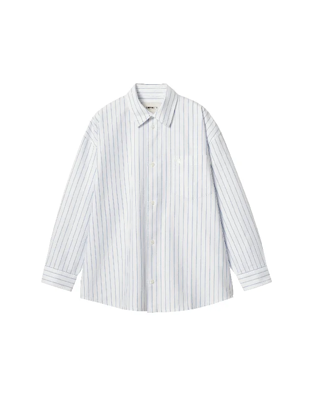 Women's L/S Dowlen Shirt - Dowlen Stripe / White / White