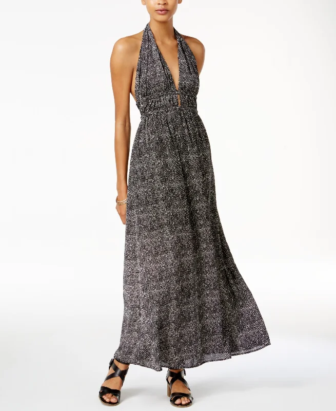 BAR III Printed Halter Maxi Dress