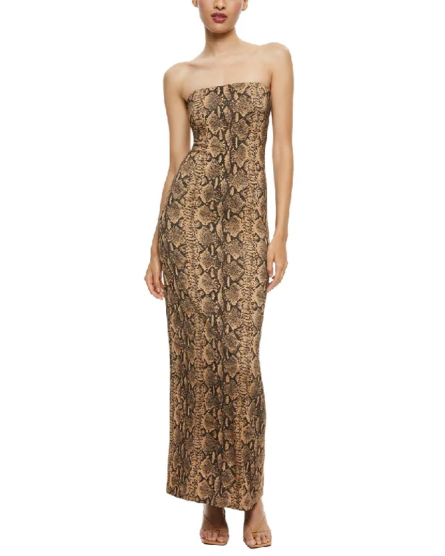 Alice + Olivia Delora Strapless Maxi Dress