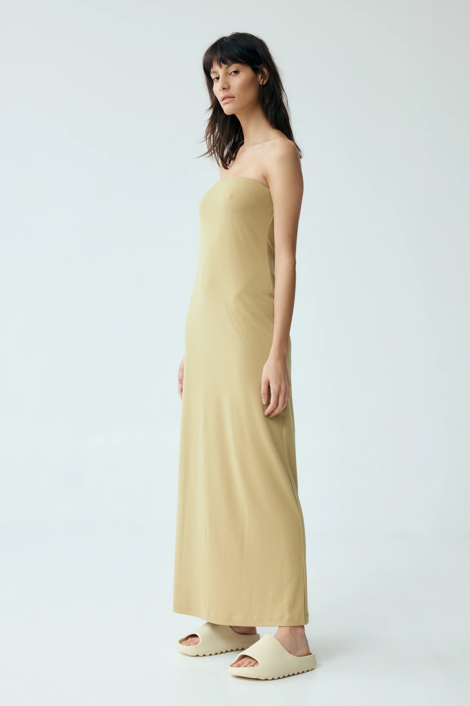 Form Strapless Maxi Dress | Khaki