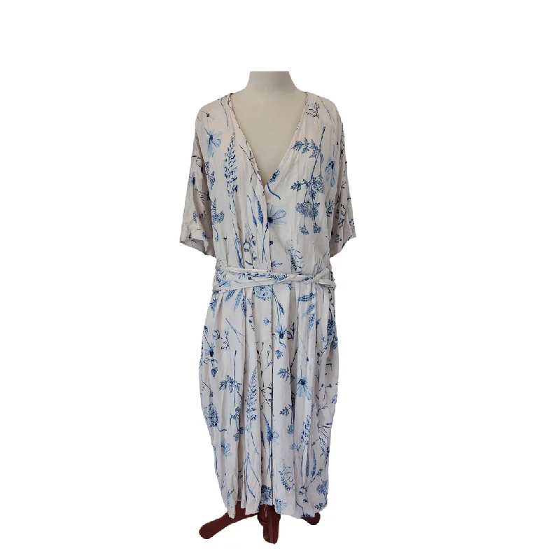 H&M Cream Printed Viscose Maxi Dress | Brand New |