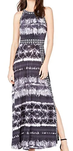 INC Tie Dye Border-Print Maxi Dress