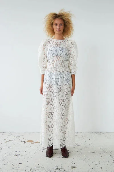 Lace Maxi Dress | Ecru